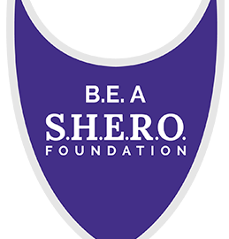 B.E. A S.H.E.R.O. Purple Logo with White Lettering