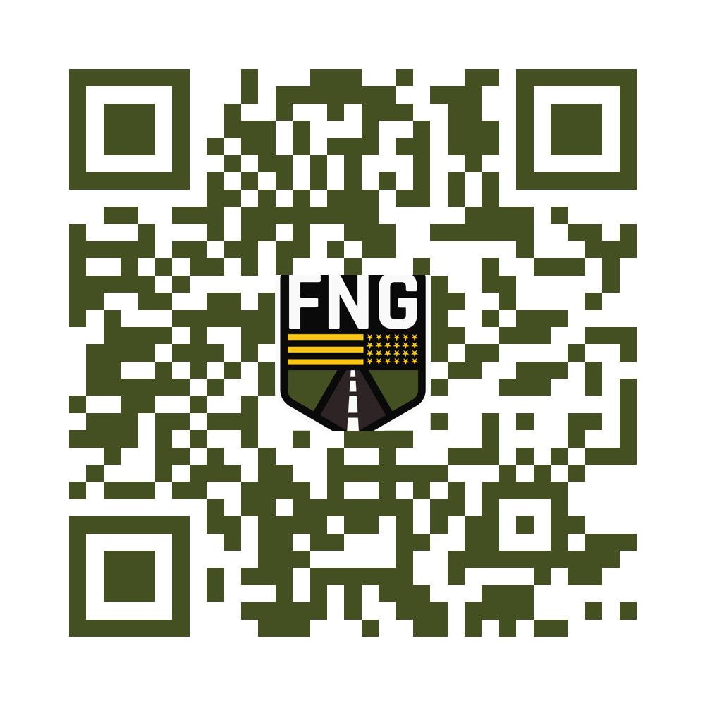 Forgotten Not Gone QR Code with the FNG logo in the center, leading to the FNG Building Fund information and donations page.